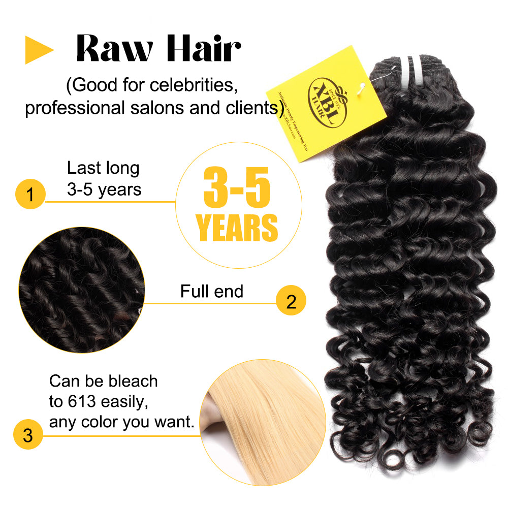 XBLhair Flawless Raw Hair Jerry Curl Unprocessed Virgin Hair