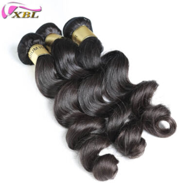 Paquete de 3 mechones XBLhair Flawless Raw Hair Premium One Donor con ondas sueltas 