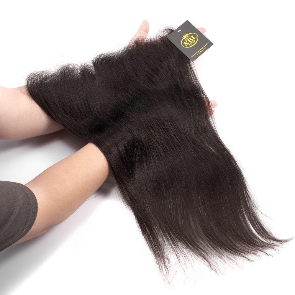 XBL Hair 13x4 HD Lace Frontal Straight Petits Nœuds Ligne de Cheveux Pré-épilée 