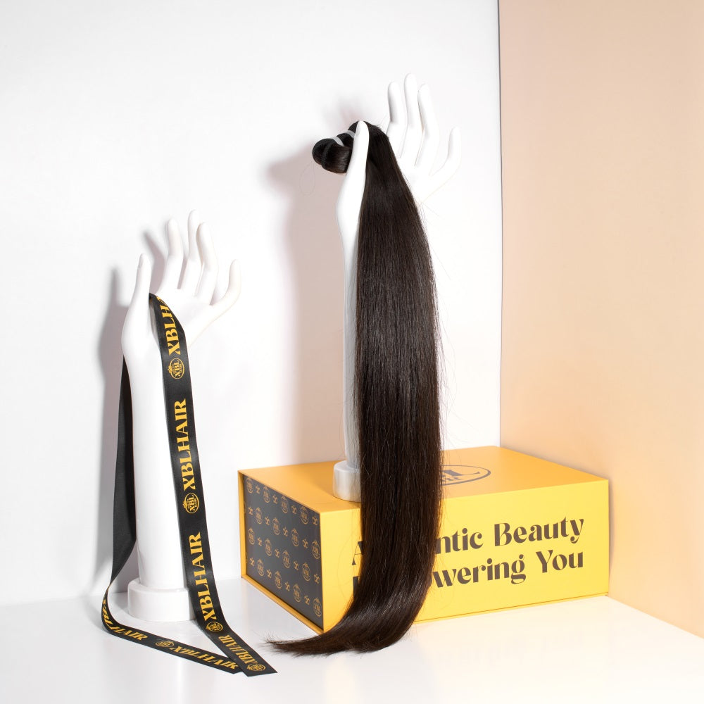 Extensiones de cabello virgen liso sin procesar de XBLhair