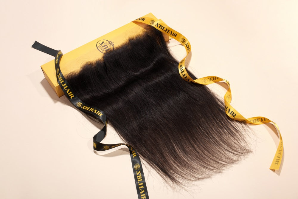 XBL Hair 13x4 HD Lace Frontal Straight Petits Nœuds Ligne de Cheveux Pré-épilée 