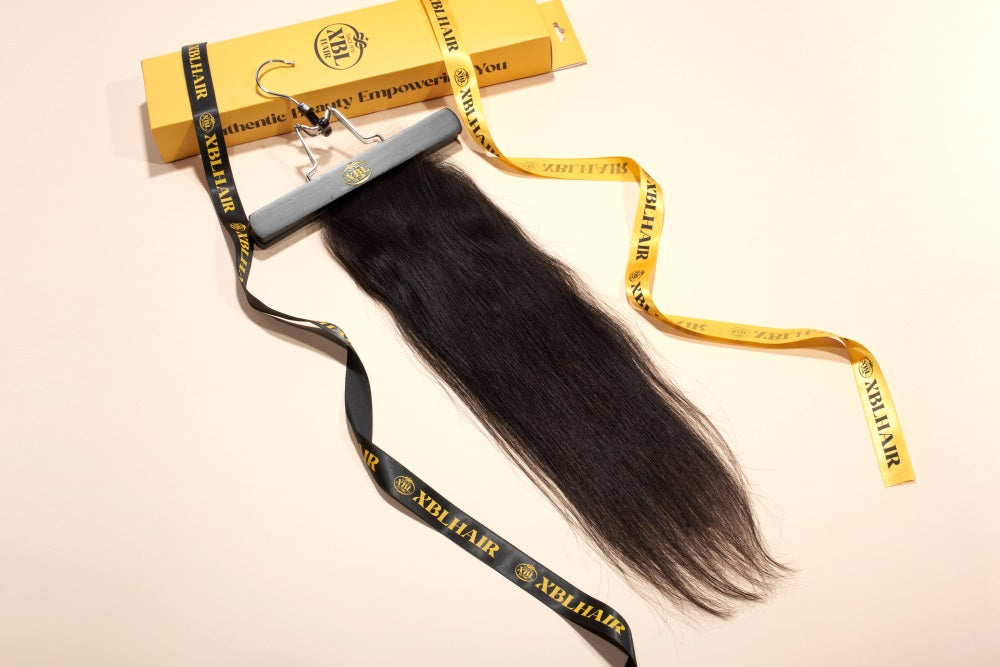 XBL Hair 13x4 HD Lace Frontal Straight Petits Nœuds Ligne de Cheveux Pré-épilée 