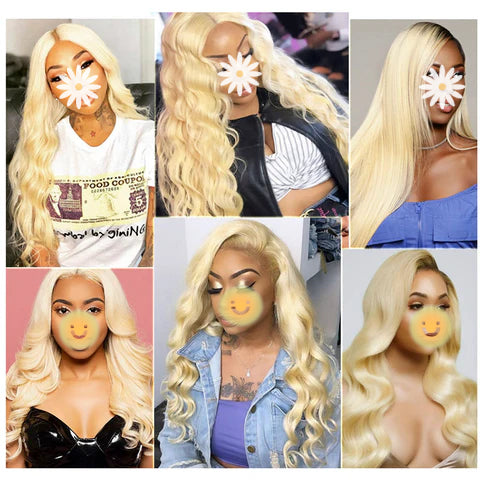 Transaprent Lace13x4 613 Blonde Body Wave Lace Frontal Wig