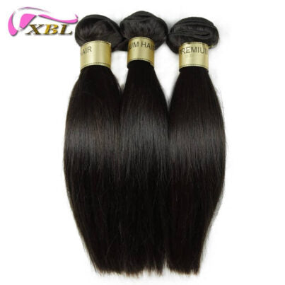 Paquete de 3 unidades de cabello natural impecable de XBLhair, liso, de primera calidad y con un solo donante 