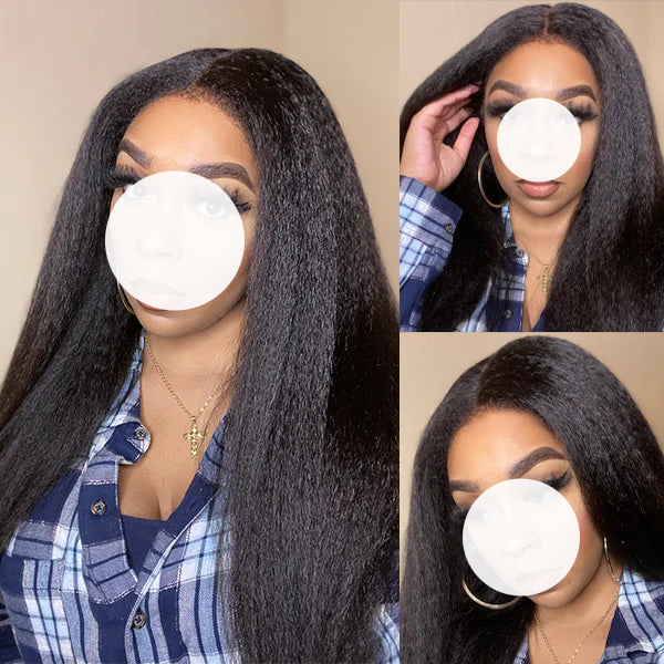 Mèches de cheveux humains crépus et lisses XBL Hair 9A/10A/12A avec fermeture 5x5 