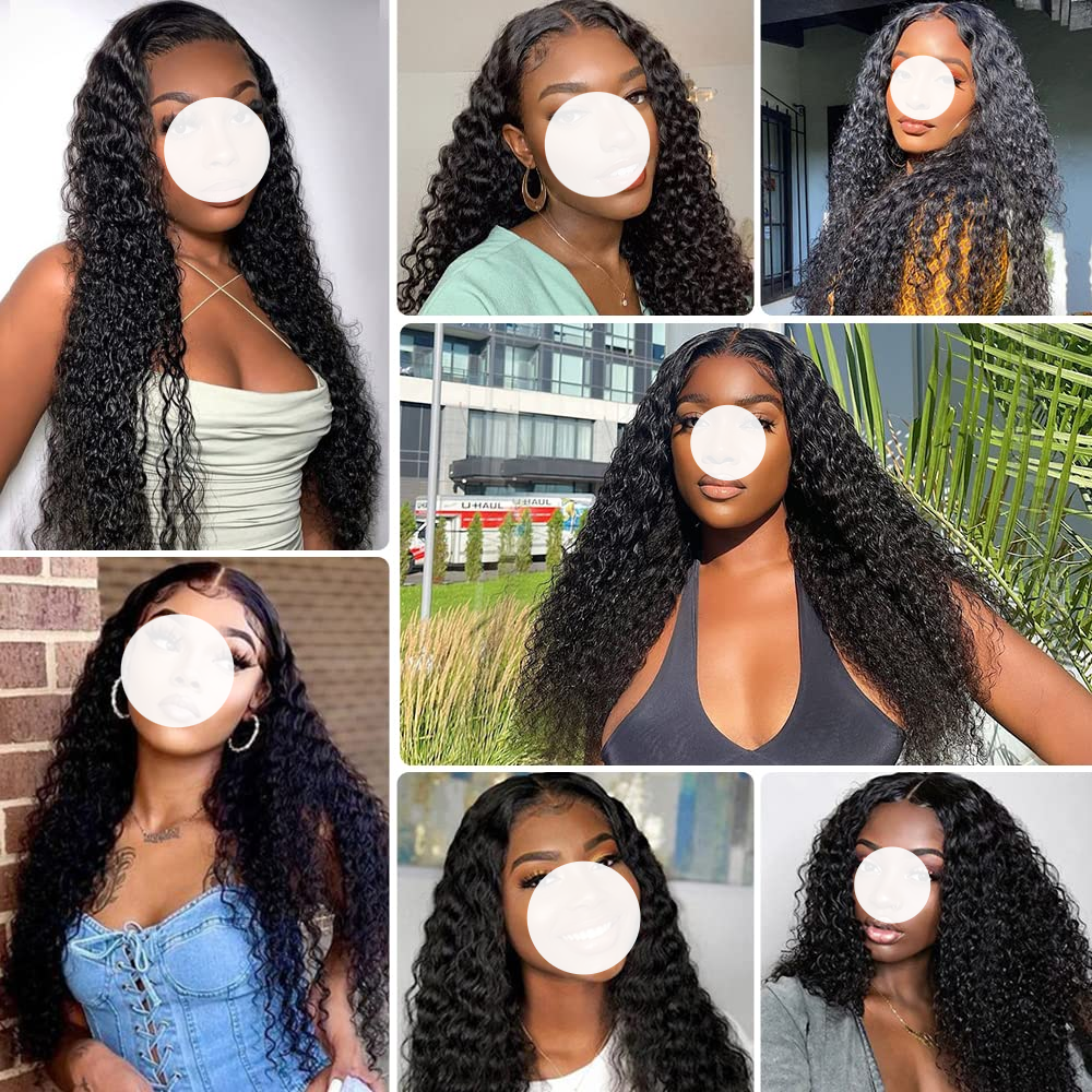 XBL Hair 9A/10A/12A Deep Wave 3 Bundles with 13x6 Frontal with Preplucked Hairline