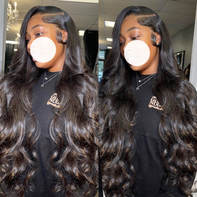 XBL Hair 9A/10A/12A Body Wave Human Hair 3 Bundles with 13x4 Lace Frontal