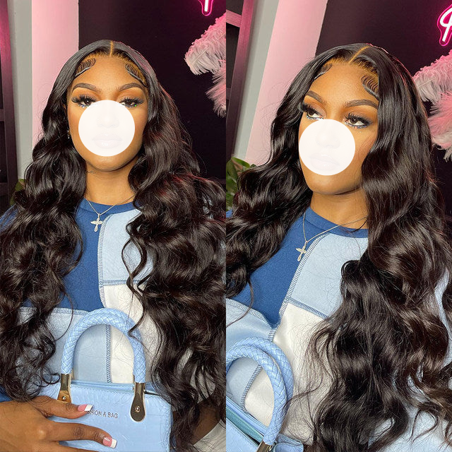 XBL Hair 9A/10A/12A Body Wave Human Hair 3 Bundles with 13x4 Lace Frontal