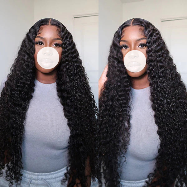 XBL Hair 9A/10A/12A Deep Wave 3 Bundles with 13x6 Frontal with Preplucked Hairline