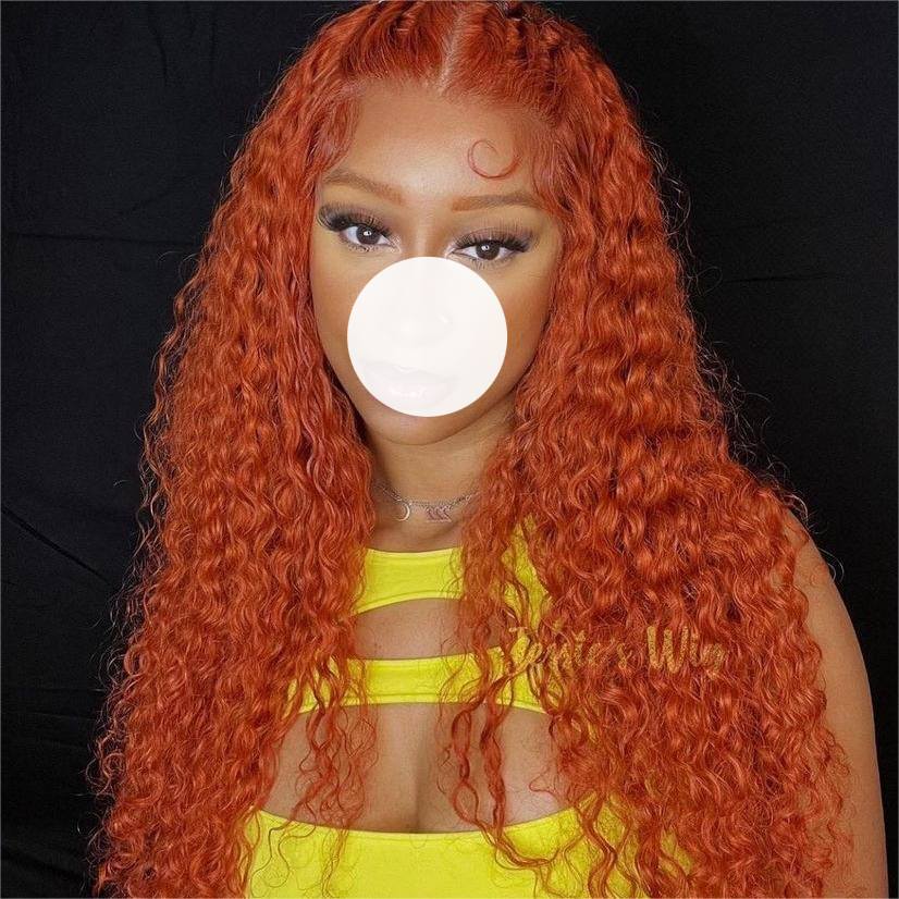 XBL Hair Ginger #350 Color 13x4 Lace Front Wig Deep Wave Human Hair Wig