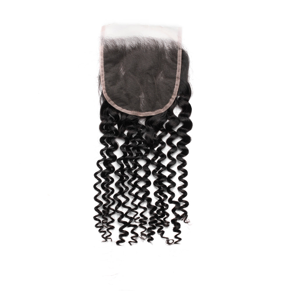 Cabello XBL 5x5 HD con encaje, color rizado, nudos pequeños, 100 % cabello humano 
