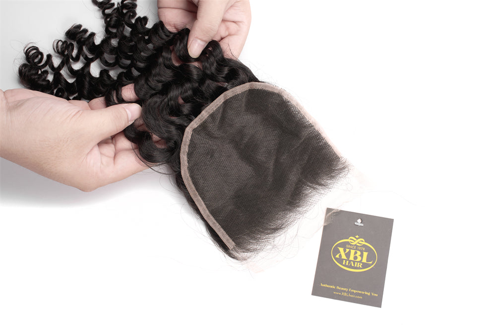 Cabello XBL 5x5 HD Lace Cloure Deep Wave Pequeños Nudos 100% Cabello Humano 