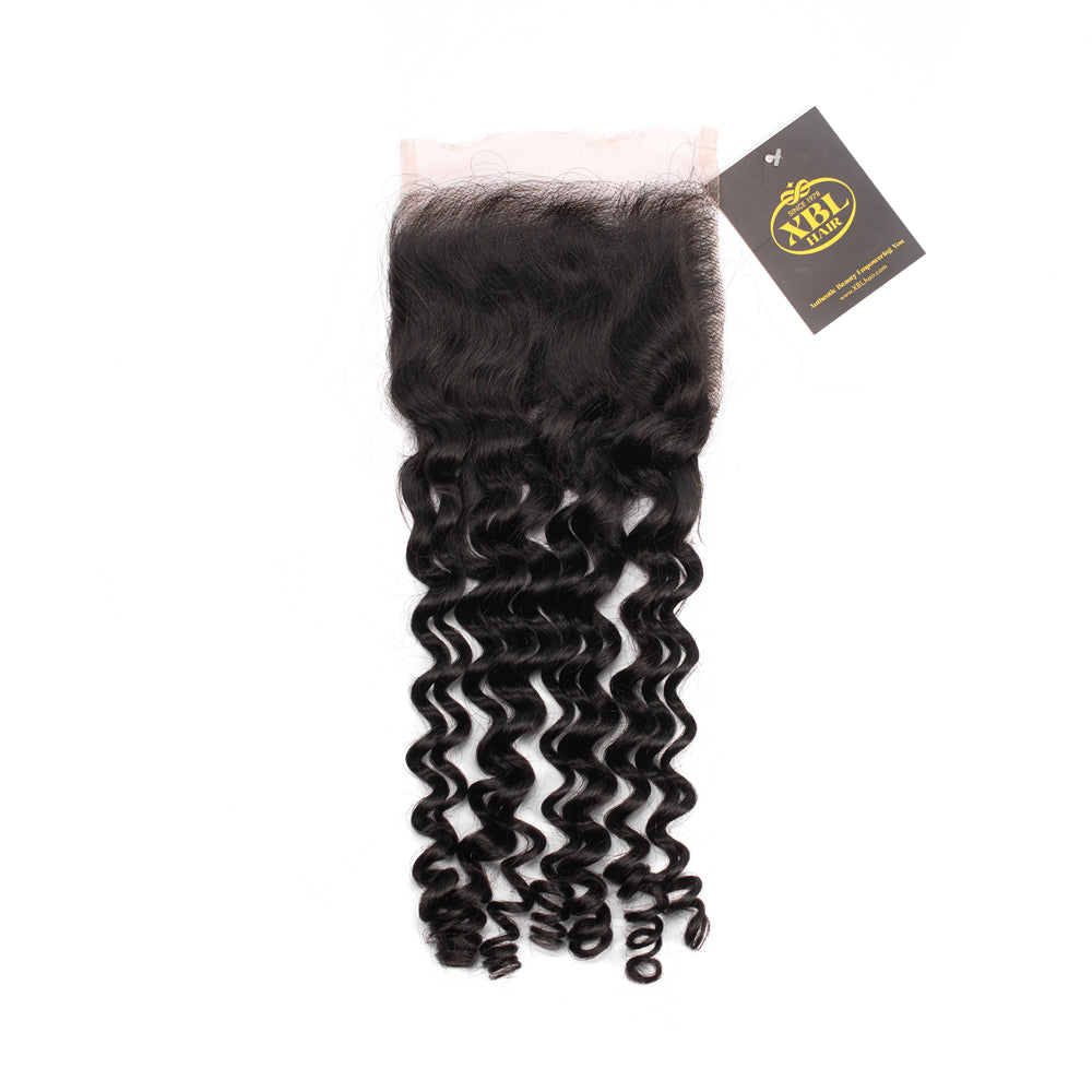 Cabello XBL 5x5 HD Lace Cloure Deep Wave Pequeños Nudos 100% Cabello Humano 