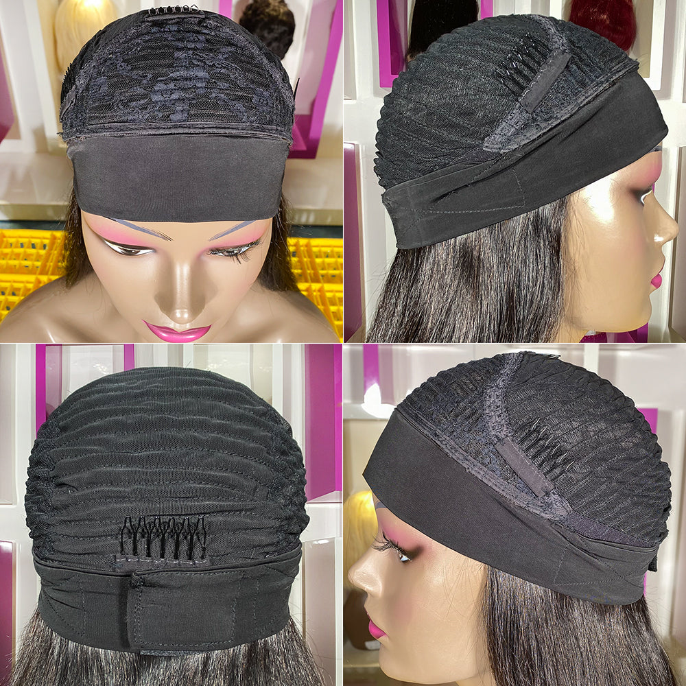 XBL Hair 250% Density Wet And Wavy Water Wave Headband Virgin Human Hair Wig