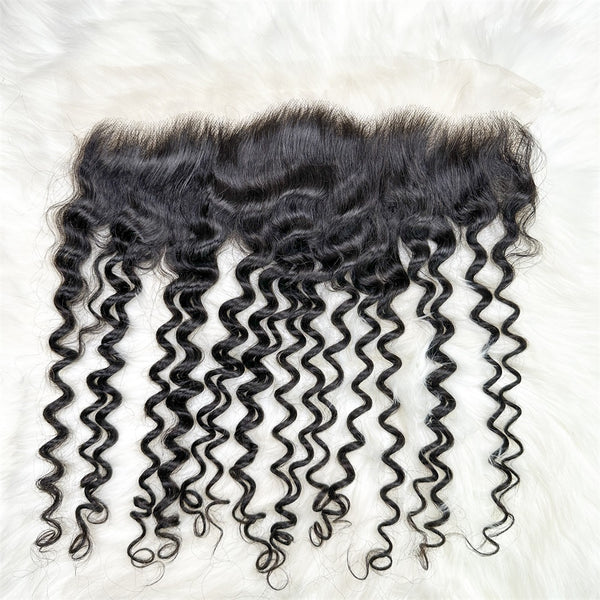 XBLHair 13x4 HD Lace Deep Wave Frontal 100% Virgin Natural Line Hair