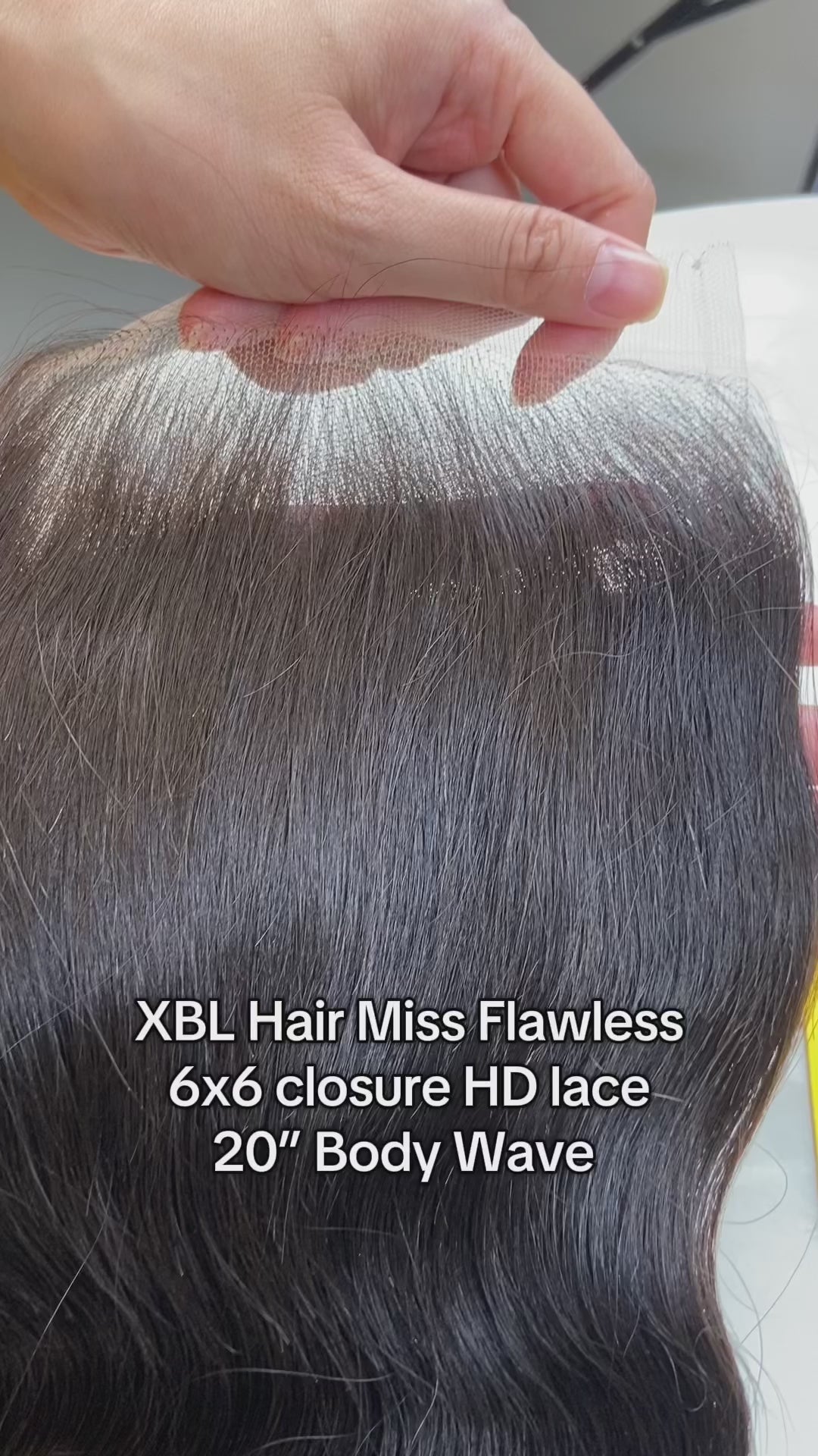 XBL Hair Miss Flawless Raw 6x6 HD Lace Closure Body Wave Bleached Smal