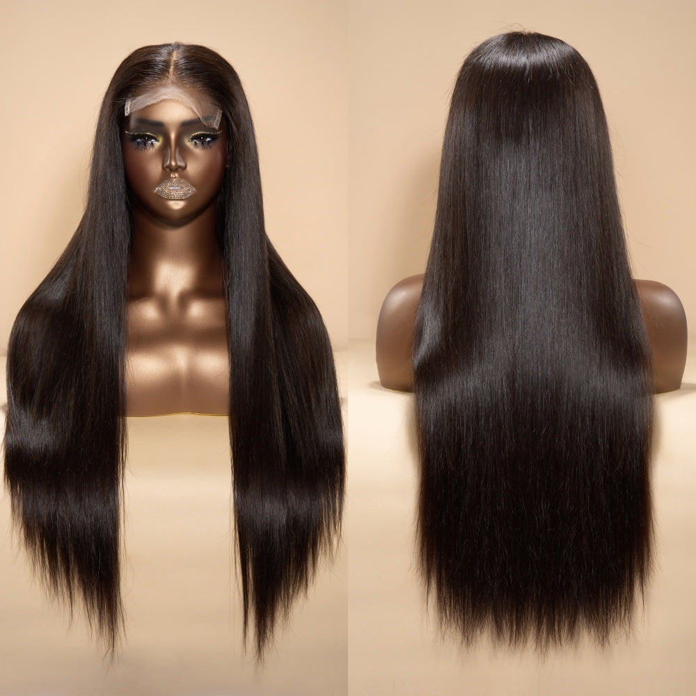 Perruques XBL Hair, cheveux lisses, avec fermeture en dentelle, 4x4/5x5/6x6, HD, pré-épilées 