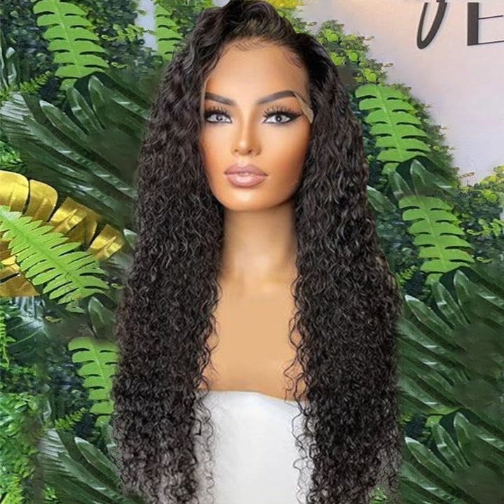 XBL Hair% Density×4 Transprent Lace Frontal Wig Curly