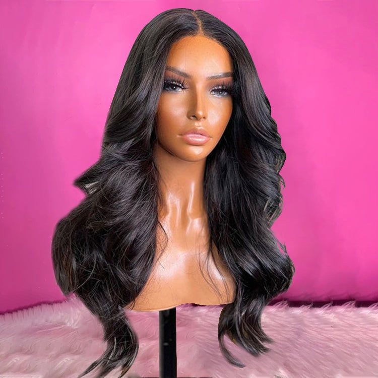 XBL Hair% Density 4×4 HD Lace Closure Wig Body Wave