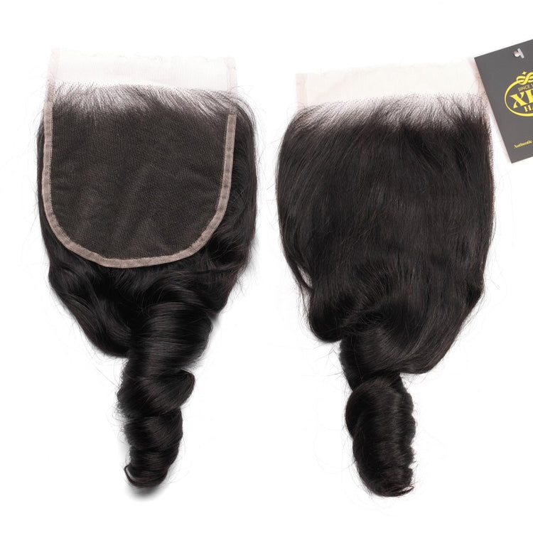 XBL Hair 5x5 HD Lace Cloure Loose Wave Small Knots% Human Hair