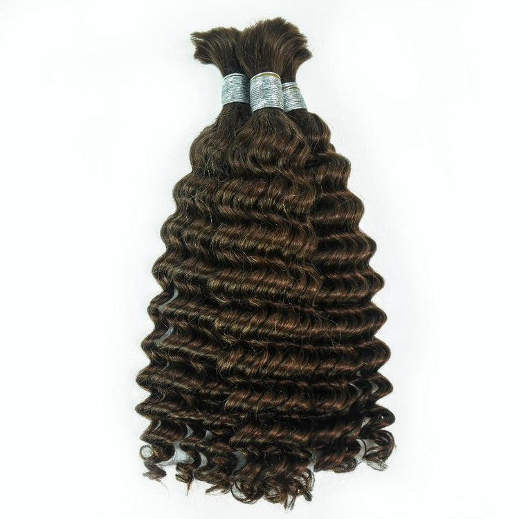 XBL Hair XBLhair Braiding Hair #2 Colored Deep Wave Braiding Hair Bulk Human Hair for Braiding
