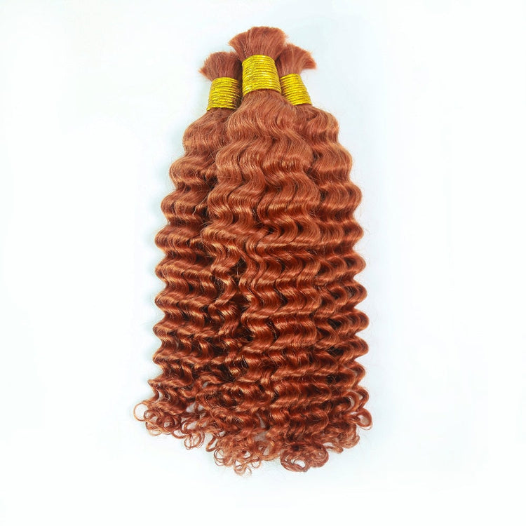XBL Hair XBLhair Braiding Hair #33 Colored Deep Wave Braiding Hair Bulk Human Hair for Braiding