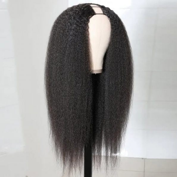 XBL Hair Miss Lovely% Density Glueless U Part Wig Kinky Straight U Part Human Hair Wigs