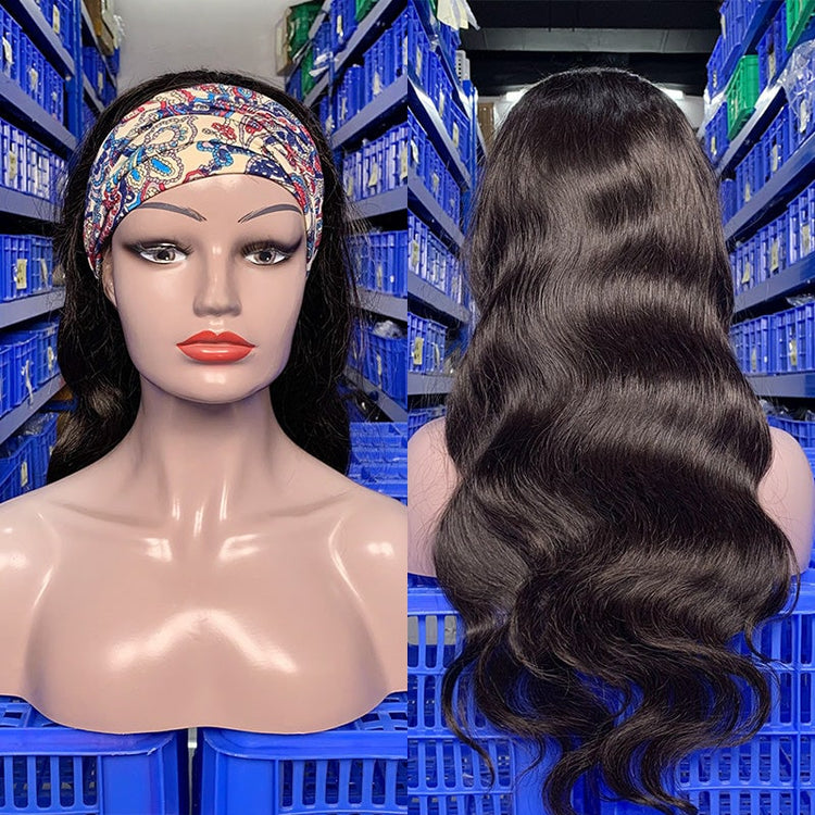 XBL Hair Miss Lovely% Density Glueless Body Wave Headband Wig Human Hair Wigs Virgin Hair