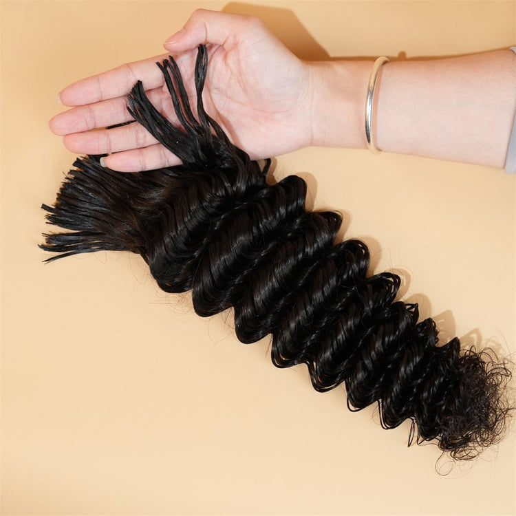 XBL Hair XBLhair Pre-divided Braiding Hair Deep Wave Braiding Hair Bulk Human Hair