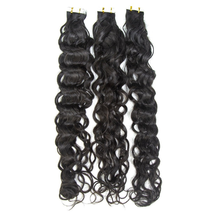 XBL Hair Unprocessed Raw Virgin Tape ins Indian Water Wave Tape In Hair Extensions% Human Hair
