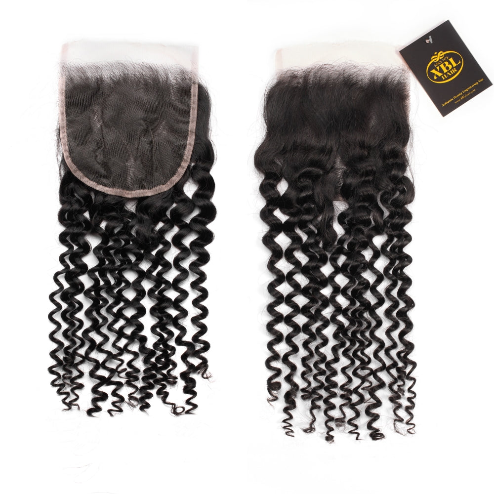 Cabello XBL 5x5 HD con encaje, color rizado, nudos pequeños, 100 % cabello humano 