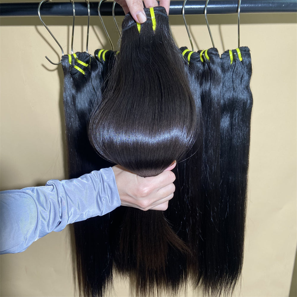 XBLhair Miss Fantastic Younger Raw Hair 3 Bundles Straight Wave 100% One Donor Human Raw Hair