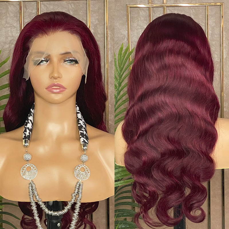 XBL Hair 99J Wig Body Wave Lace Front Wig 13x4 Hair Wig With Baby Hair