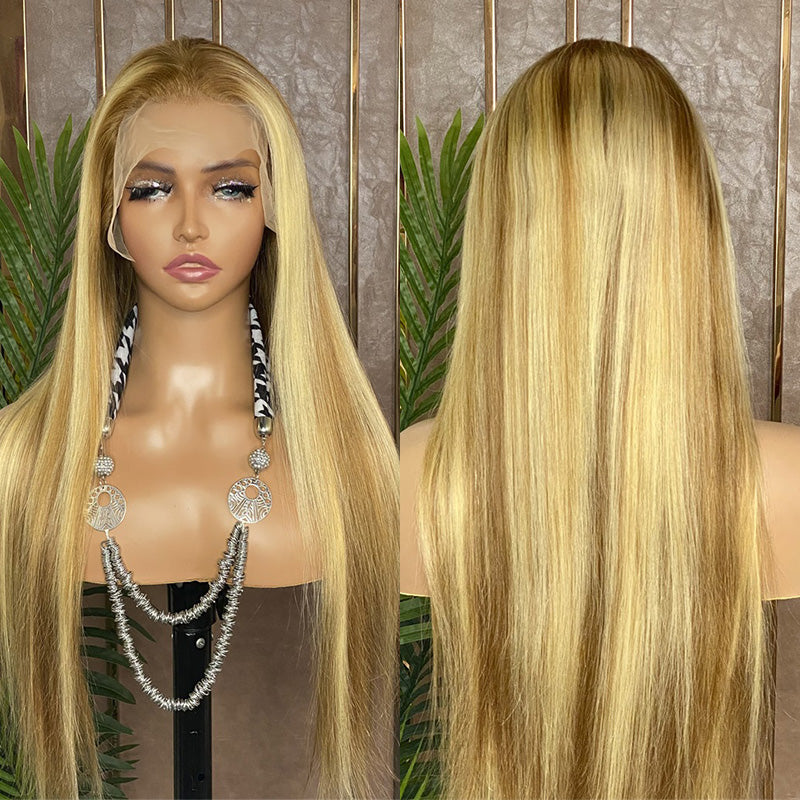 XBL Hair Highlight Honey Blonde Wig 30/613 13x4 Lace Front Wig Straight Lace Front Wig