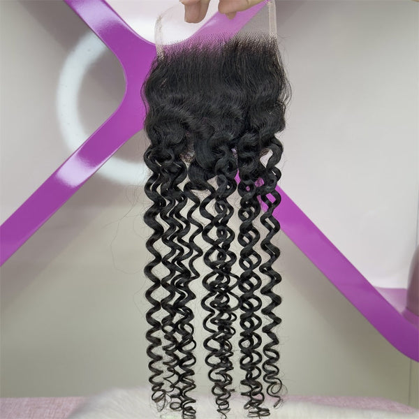 Cabello XBL 4x4 HD Lace Cloure Rizado Profundo Rizado 