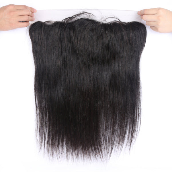 XBL Hair 13x4 Frontal de Encaje Transparente Recto con Nudos Pequeños y Línea del Cabello Prearrancada 
