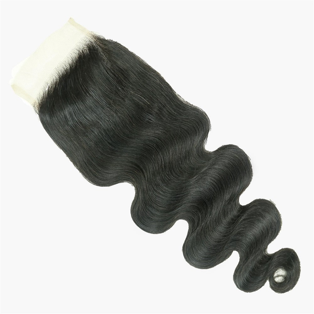 XBL Hair 4x4 Dentelle transparente Cloure Body Wave Petits nœuds Partie libre 