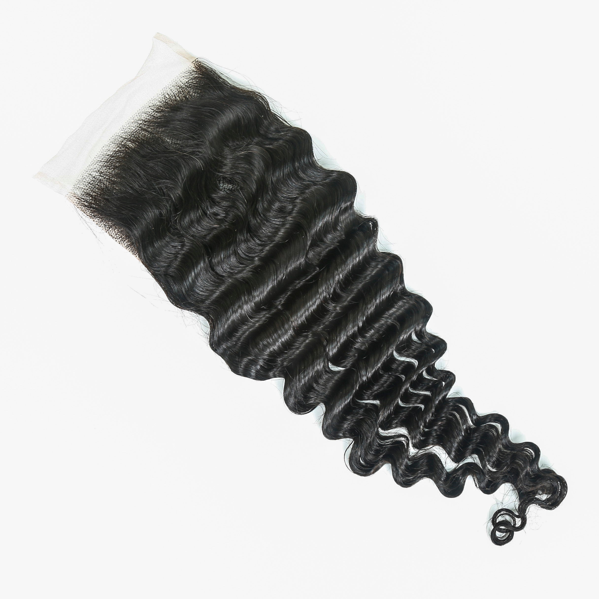 XBL Hair 5x5 Transparent Lace Cloure Deep Wave Natural Black
