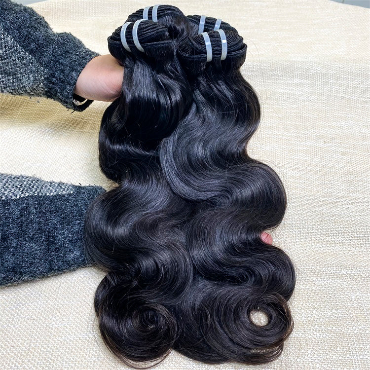 XBLhair Flawless Raw Hair Hair 3 Bundles Body Wave 100% One Donor Human Virgin Hair Weave