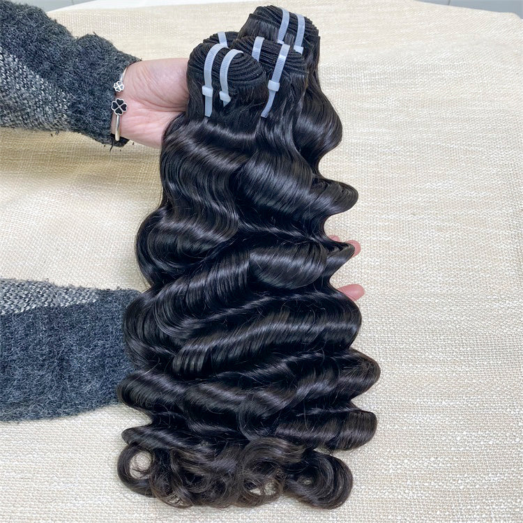 XBLhair Flawless Raw Hair Loose Deep Hair 3Pcs Human Hair Extensions From One Donor
