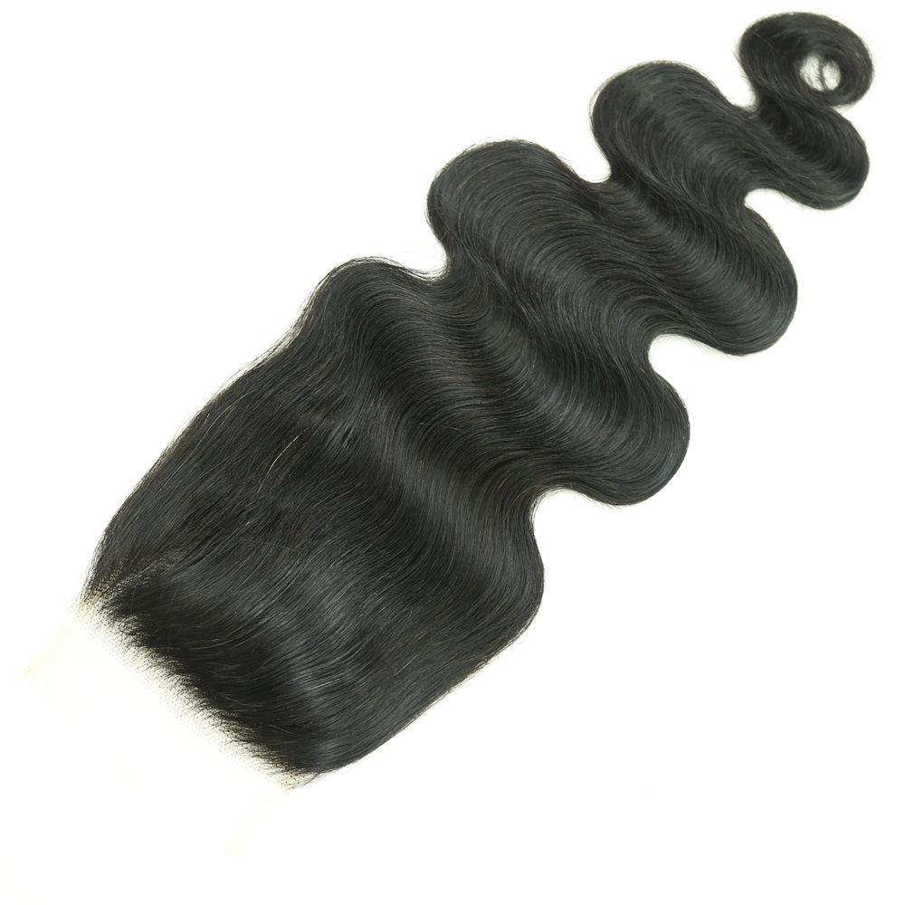 XBL Hair 4x4 Transparent Lace Cloure Body Wave Small Knots Free Part