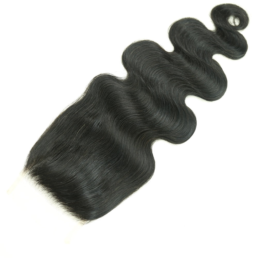 XBL Hair 4x4 Dentelle transparente Cloure Body Wave Petits nœuds Partie libre 