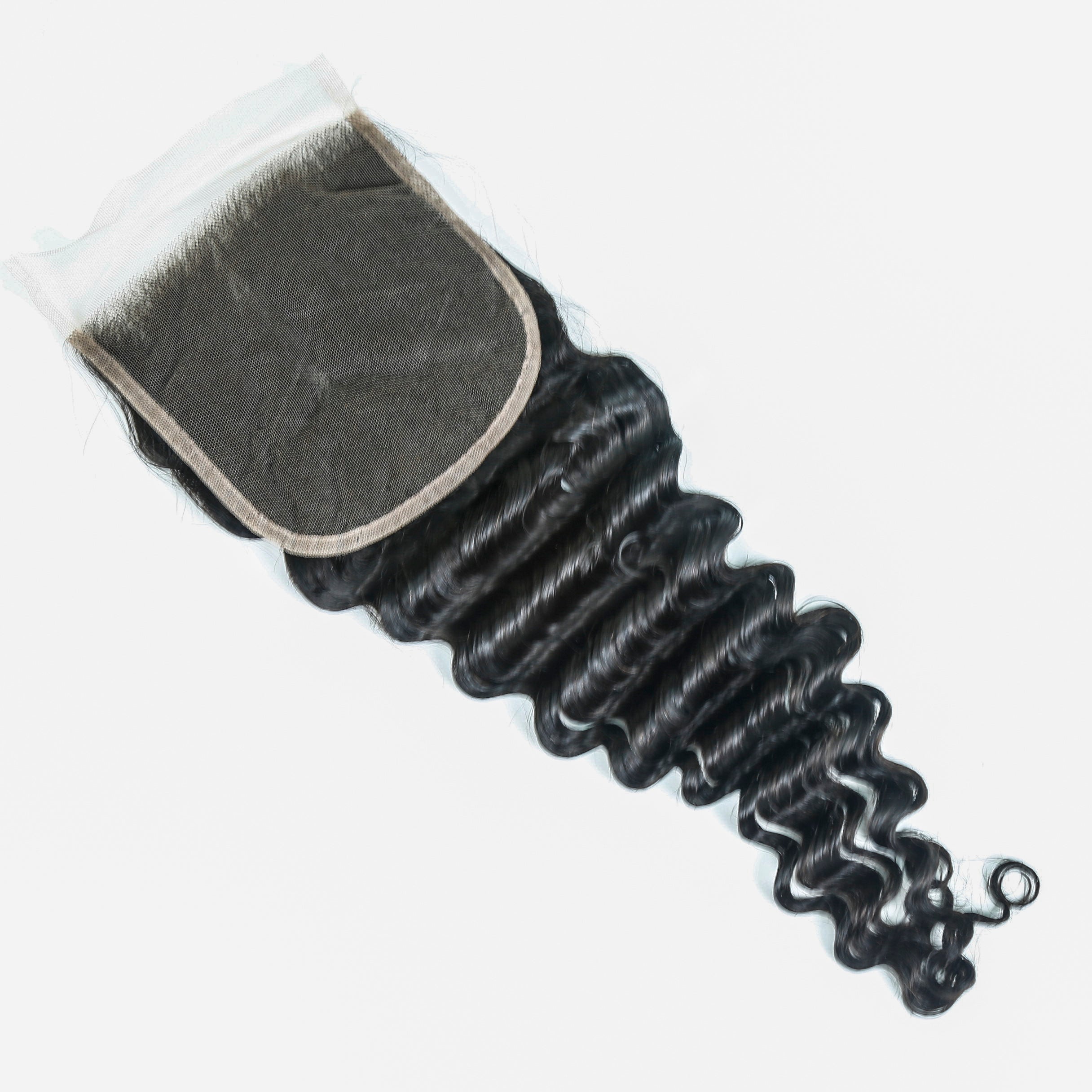 XBL Hair 5x5 Transparent Lace Cloure Deep Wave Natural Black