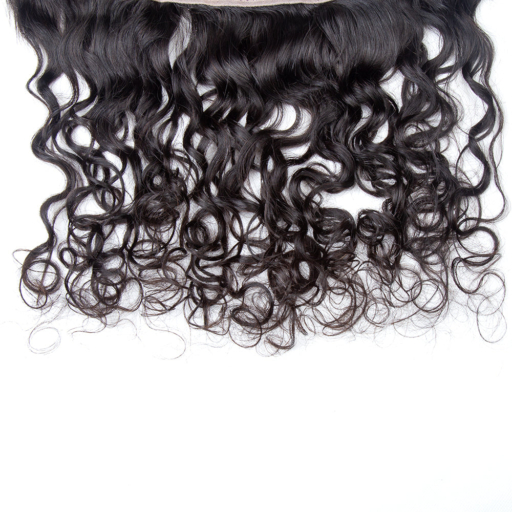 XBL Hair 13x4 Transparent Lace Frontal Water Wave Small Knots Preplucked Hairline
