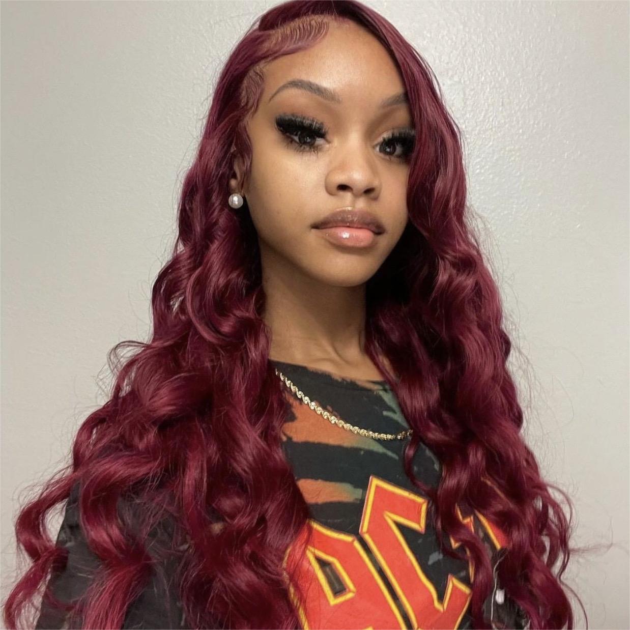 XBL Hair 99J Wig Body Wave Lace Front Wig 13x4 Hair Wig With Baby Hair