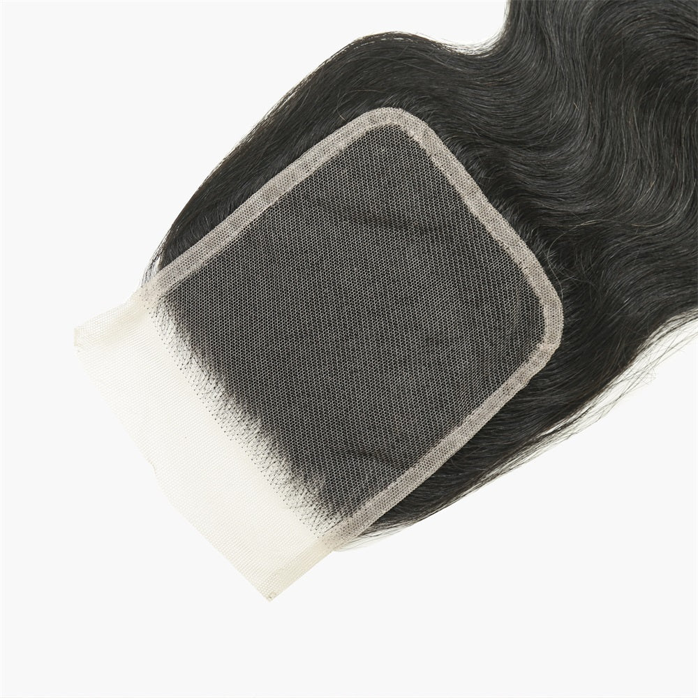 XBL Hair 4x4 Dentelle transparente Cloure Body Wave Petits nœuds Partie libre 