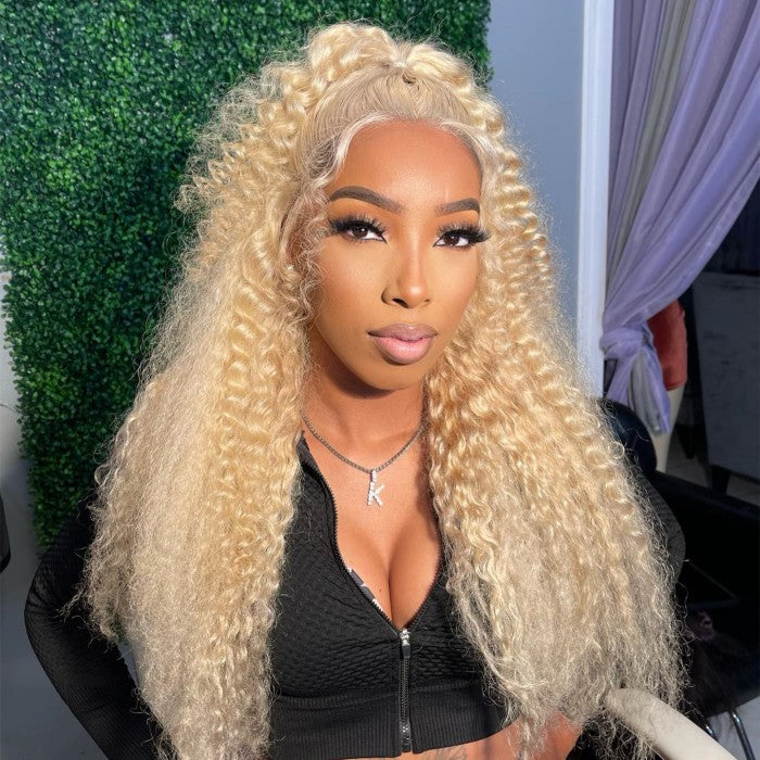 XBL Hair 613 Blonde Deep Wave Wig 13x4 Lace Front Wig Lace Frontal Wig Pre Plucked