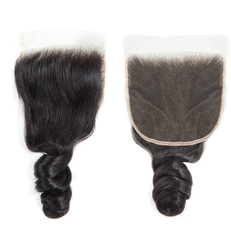 XBL Hair 5x5 HD Lace Cloure Loose Wave Small Knots 100% Human Hair