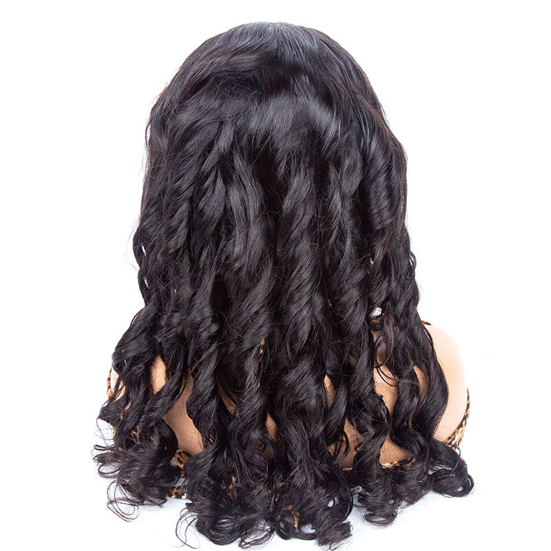 XBL Hair Natural Black Heavy Density Loose Wave 4x4/5x5/6x6 HD Lace Closure Wig Human Hair Wig