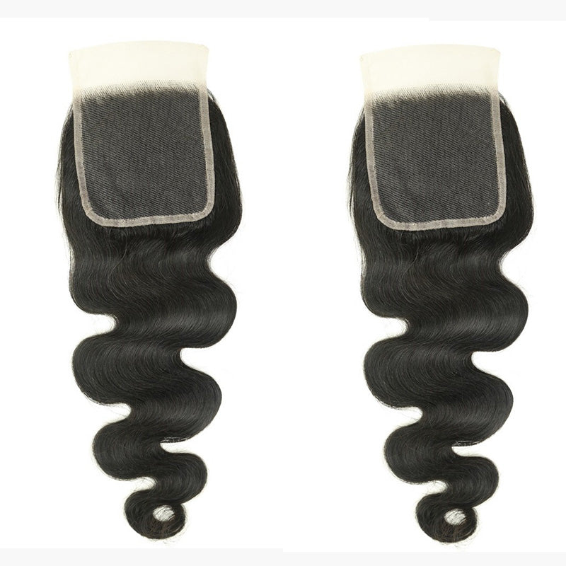 XBL Hair 4x4 Transparent Lace Cloure Body Wave Small Knots Free Part